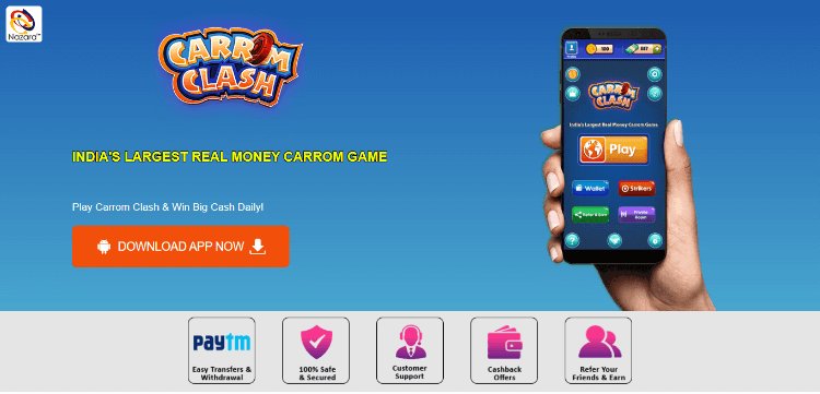 carrom clash earn money