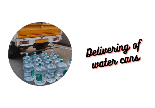 Delivering of water cans