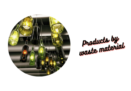 Products by waste material