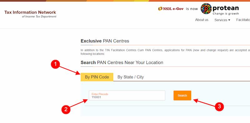 search nearest nsdl pan center