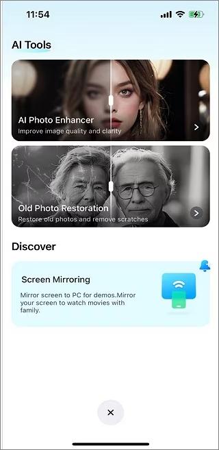 click ai photo enhancer card